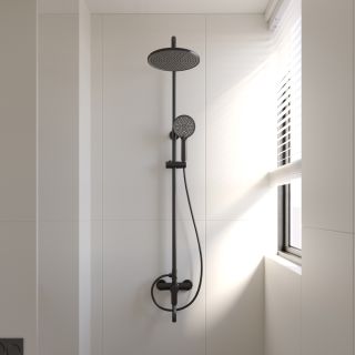 Душевая стойка TURI, чёрный матовый